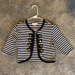 Love Culture Sailor crop cardigan (navy/white)